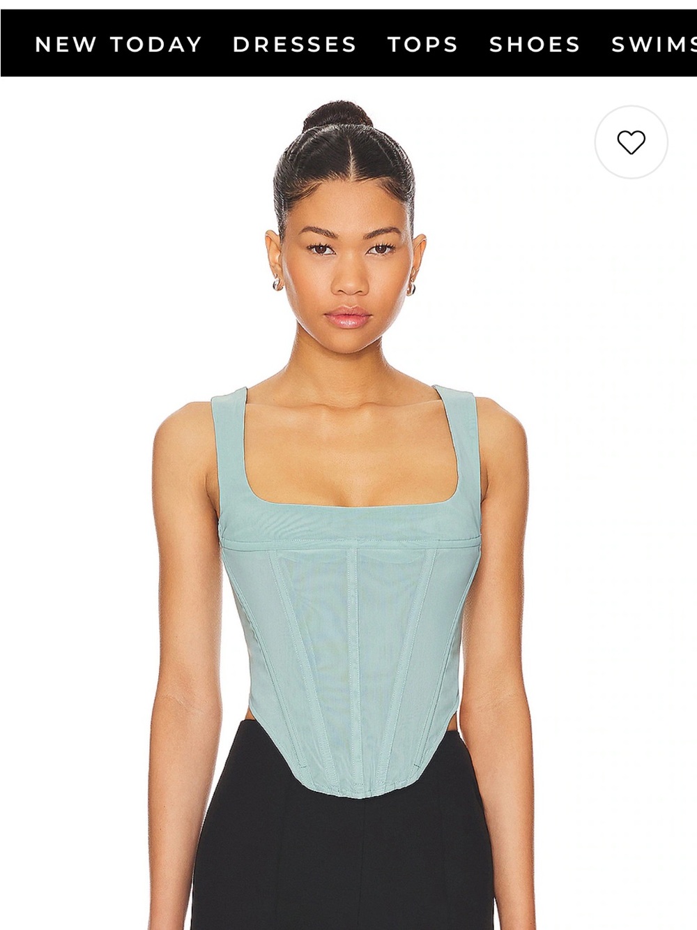 Miaou Campbell Corset in Tourmaline